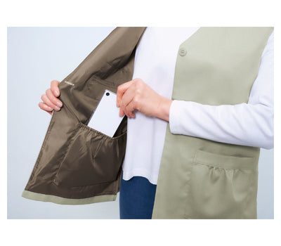 8 포켓 빈손 착용 조끼 / 91599 L-LL GR 베이지 1 착용