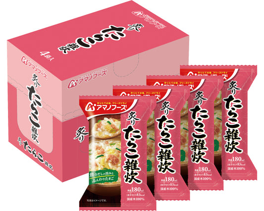 Amano Foods Grilled Cod Roe Rice Porridge / 4 bags 1 small box
