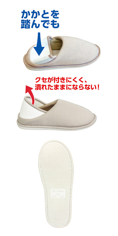 발 뒤꿈치가있는 실내 신발 양발 / 75209 L 네이비 1 발