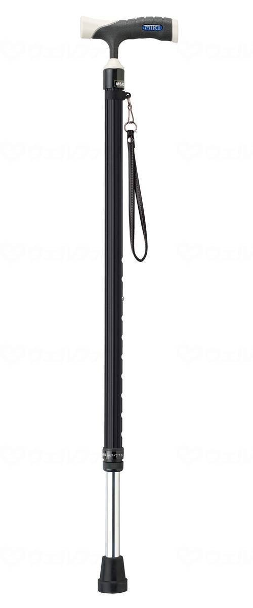 Mixoft Grip Extendable Aluminum Cane Black