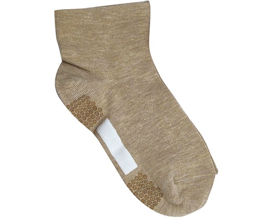 Comfort Studio Women's Socks, Short Length, Elastic-Free / GQV552, Mok Beige, 1 pc
