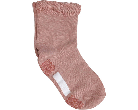 Comfort Studio Women's Socks, Elastic-Free Crew Length / GQV553, Mok Pink, 1 pc