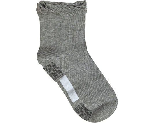 Comfort Studio Women's Socks, Elastic-Free Crew Length / GQV553, Mok Grey, 1 pc