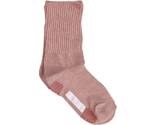 Comfort Studio Women's Socks, Elasticated Crew Length, GQV554, Mok Pink, 1 pc