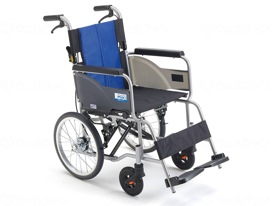 ミキBAL-R2　ﾍﾞｰｼｯｸ車いす　介助型 ﾌﾞﾙｰ(A-2)ﾅｲﾛﾝ 40