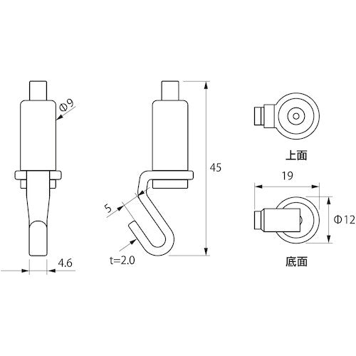 福井金属工芸　パワーワイヤー自在　径１．２ｍｍ　長さ０．７ｍ　白塗装仕上げ　１８０２−ＷＷ　1802-WW　1 本