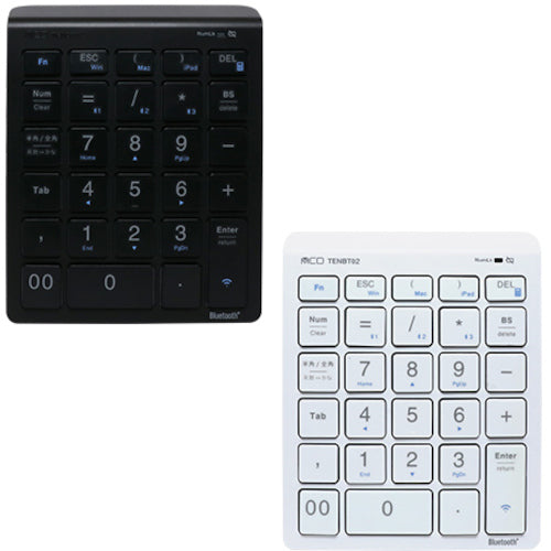 MCO Bluetooth 5.0 compatible wireless numeric keypad TENBT02/BK 1 PK