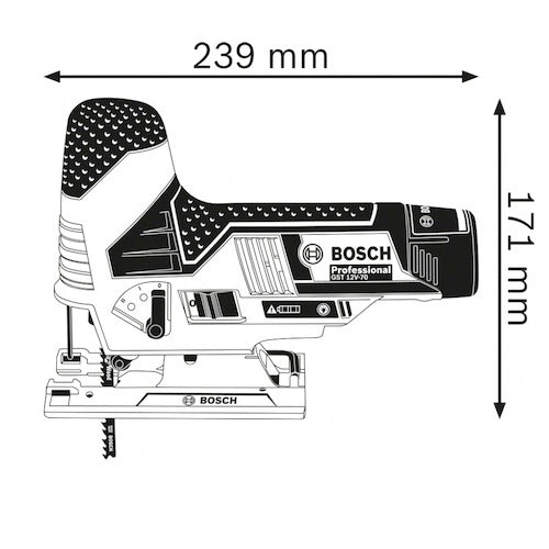 Bosch 10.8V Cordless Jigsaw + Battery Charger Set GST10.8V-LIHSET 1 S