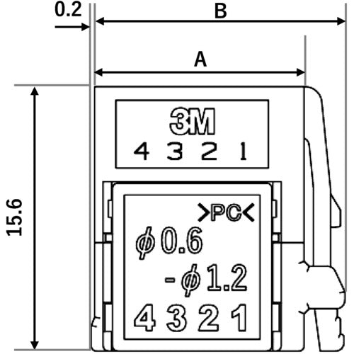 ３Ｍ　ミニ・クランプＩＩＩ　ワイヤーマウントプラグ　４極　37A04-D162-W00 MB　1 個