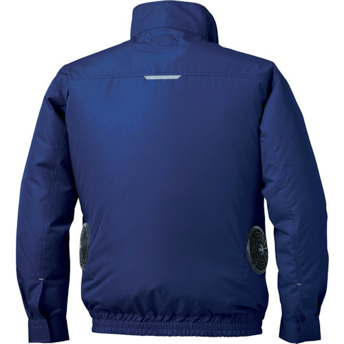 空調服　長袖ブルゾン　ネイビー　５Ｌ　KU92350N80S7　1 着