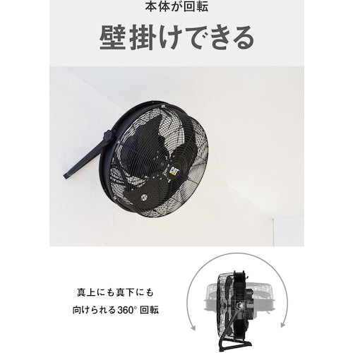 ＣＡＴ　工場扇　４５ｃｍ（壁・床タイプ）羽根軸１８０°半転機能付　ブラック　EEMF-18S180BK　1 台