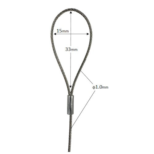 福井金属工芸　パワーミニワイヤー自在　径１．０ｍｍ　Ｌ＝５０ｃｍ　1801　1 本