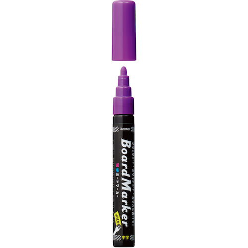 Raymay Fluorescent Board Marker, Medium Point, Violet, LBM1046V, 1 pc