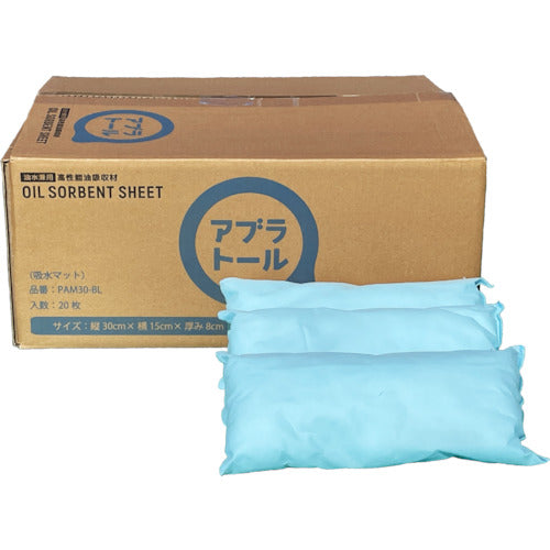 JOHNAN Oil and Water Absorbent Material Abratol Polypropylene Absorbent Mat 300 x 150 x 75 mm 20 Sheets PAM30-BL 1 Box