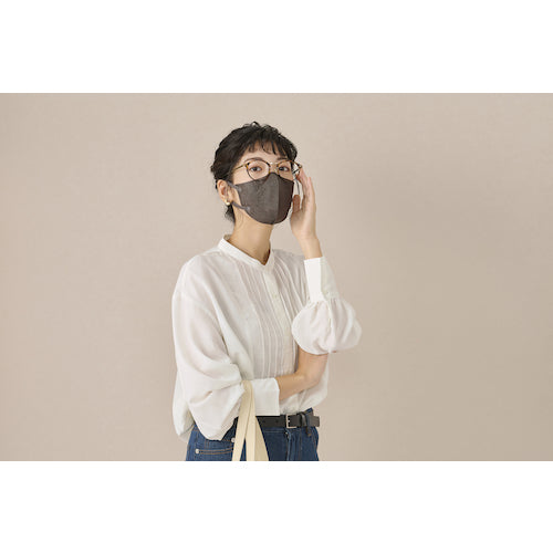 IRIS 296918 DAILY FIT MASK 입체 보통 사이즈 5장입 스모키 브라운 RK-F5SXT 1봉