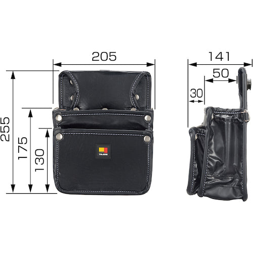 タジマ　着脱式腰袋　釘袋２段小　ツインフック　SFKBN-KG2S2H　1 個