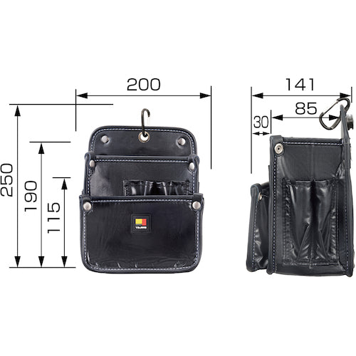 타지마 착탈식 허리봉투 전공 2단 대 트윈 훅 SFKBN-DK2L2H 1개