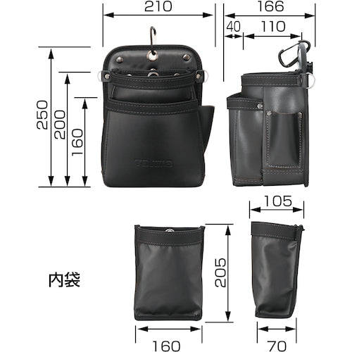 타지마 착탈식 요봉 K 2단중 트윈 훅 SFKBK-2M2H 1개