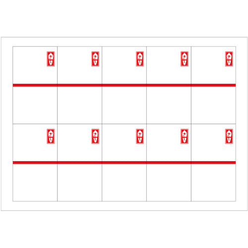 ササガワ　プリンター対応シール札紙Ａ５　赤棒　24-1917　1 冊