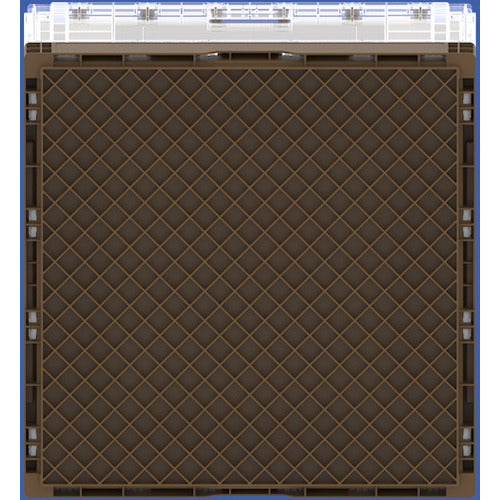 산코 접이식 컨테이너 561430 오리콘 랙 EP89B(단측 도어 없음) 투명/브라운 56143000TMBR 1개