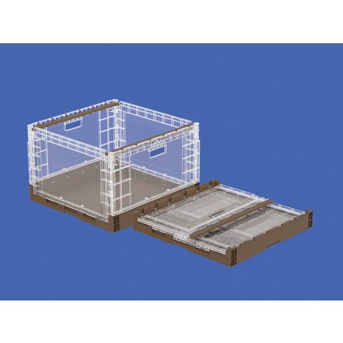 산코 접이식 컨테이너 561510 오리콘 EP89B 투명/브라운 56151000TMBR 1개