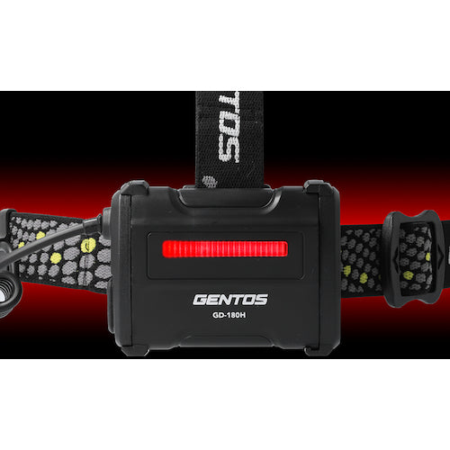 ＧＥＮＴＯＳ　充電式ＬＥＤヘッドライト　ＧＤ−１８０Ｈ　GD-180H　1 個