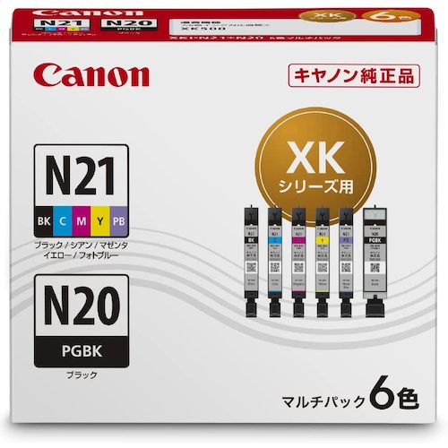 キヤノン　インクタンク　ＸＫＩ−Ｎ２１＋ＸＫＩ−Ｎ２０／６ＭＰ　XKI-N21+N20/6MP　1 個