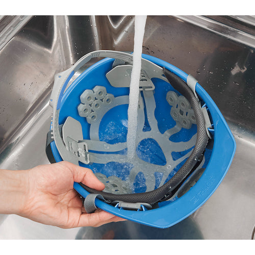 Tanizawa Air Light Helmet ST#0161-JZ2 (EPA) Grooved ABS Blue 0161-JZ2-B1-J 1 pc