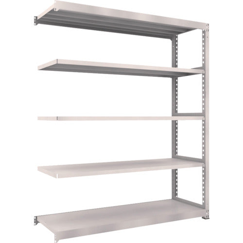 TRUSCO Steel Rack M5 Medium Duty Shelf 1800 x 471 x H2400 5 Tiers Connected Neo Gray M5-8655B 1 S