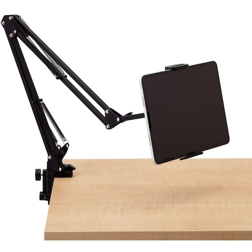 エレコム　スマホ・タブレット用フレキシブルアームスタンド　Ｚアーム型　ヘッドボード取付け可　ブラック　TB-DSZARMBEDBK　1 本