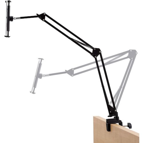 エレコム　スマホ・タブレット用フレキシブルアームスタンド　Ｚアーム型　ヘッドボード取付け可　ブラック　TB-DSZARMBEDBK　1 本