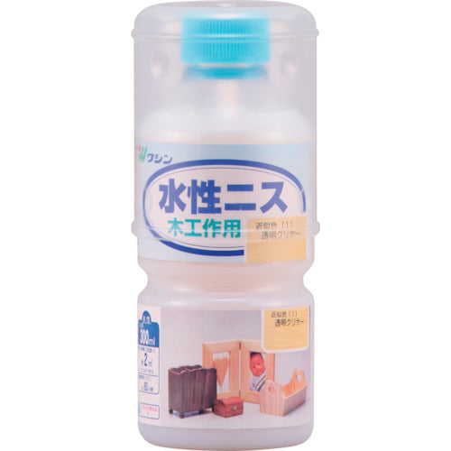 和信ペイント　水性ニス　透明クリヤー　　３００ｍｌ　910611　1 本