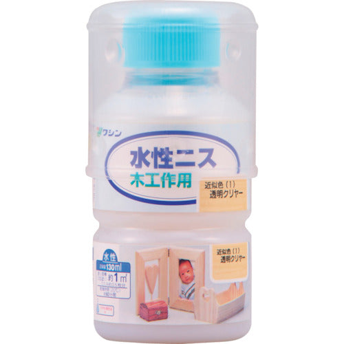 和信ペイント　水性ニス　透明クリヤー　　１３０ｍｌ　910112　1 本