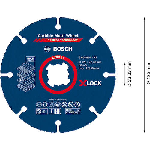 Bosch X-LOCK Carbide Multi Wheel 2608901193 1 piece