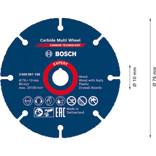 Bosch Carbide Multi Wheel 76mm 2608901196 1 piece