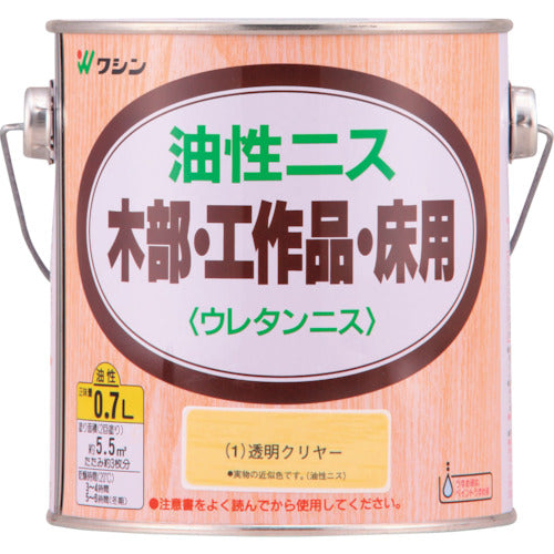 和信ペイント　油性ニス　透明クリヤー　　０．７Ｌ　901201　1 缶