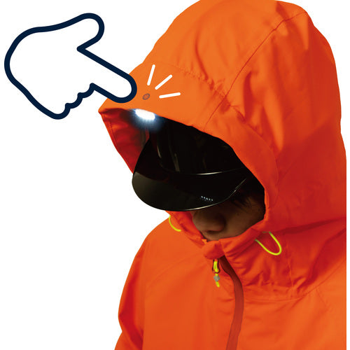 Ｍａｋｋｕ　フーディライトレインジャケット　ブラック　ＬＬ　AS8203D　1 着