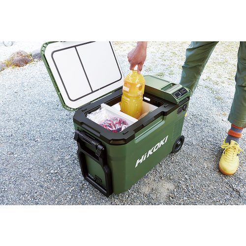 HiKOKI 18V-14.4V 무선 냉온고 대용량 사이즈 25L 샌드 베이지 멀티 볼트 세트품 UL18DBA-WMBZ 1대