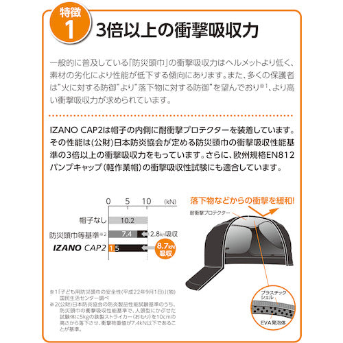 ＤＩＣ　ＩＺＡＮＯ　ＣＡＰ２　防炎タイプ　ＭＬサイズ　オレンジ　IZANO CAP2 BOUEN M/L　1 個