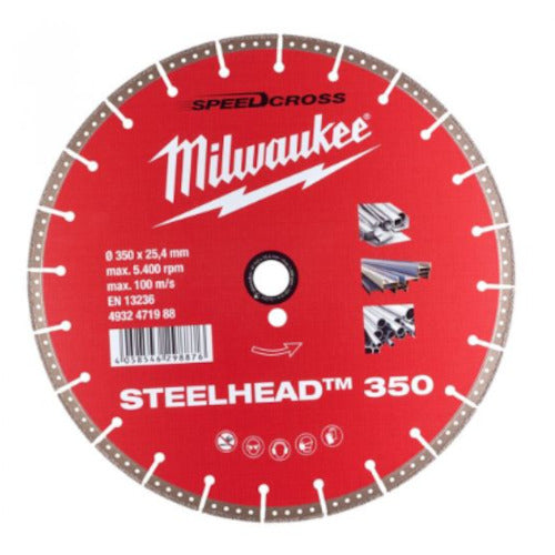 ｍｉｌｗａｕｋｅｅ　３５０ｍｍ　ダイヤモンドブレード（スチールヘッド・金工用）　4932471988　1 個