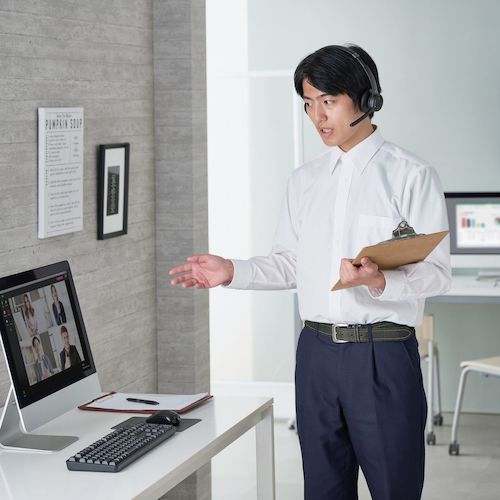 エレコム　Ｂｌｕｅｔｏｏｔｈ対応ヘッドセット　ノイズリダクションマイク機能付き　ブラック　LBT-HSOH20BK　1 個