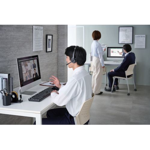 エレコム　Ｂｌｕｅｔｏｏｔｈ対応ヘッドセット　ノイズリダクションマイク機能付き　ブラック　LBT-HSOH20BK　1 個