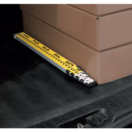 Shinwa Aluminum Staff 2 2m 5-tier, 10mm pitch on the front, 1mm pitch on the back, scale, 73274, 1 piece