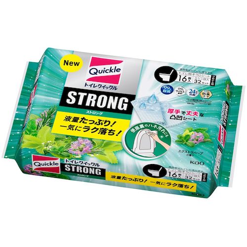 Ｋａｏ　トイレクイックル　ストロング　エクストラハーブの香り　つめかえ用　１６枚　417671　1 個