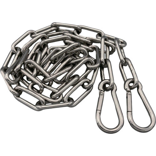 Lactem Welded Chain, Stainless Steel, Wire Diameter 4mm, 1m, with AK Hook, WCSA1, 1 Piece