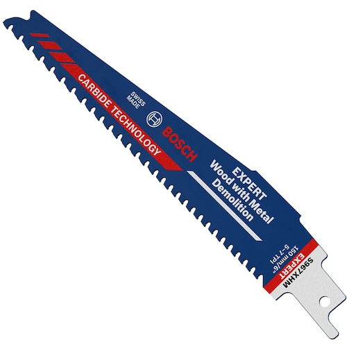 Bosch Saber Saw Blade, Carbide, for Wood and Metal Demolition, S967XHM, 2608900396, 1 ​​PK