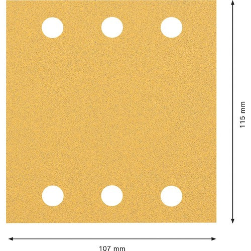 ボッシュ　オービタルサンダーペーパー　Ｃ４７０　１１５Ｘ１０７ｍｍ　＃８０　１０枚入り　2608900892　1 PK