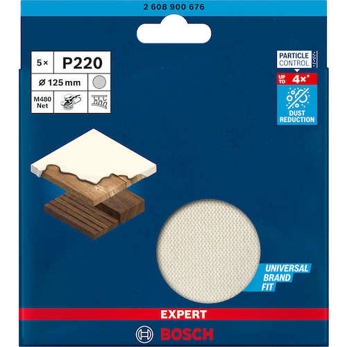 Bosch Net Sanding Disc M480 125mm #220 5 pieces 2608900676 1 PK
