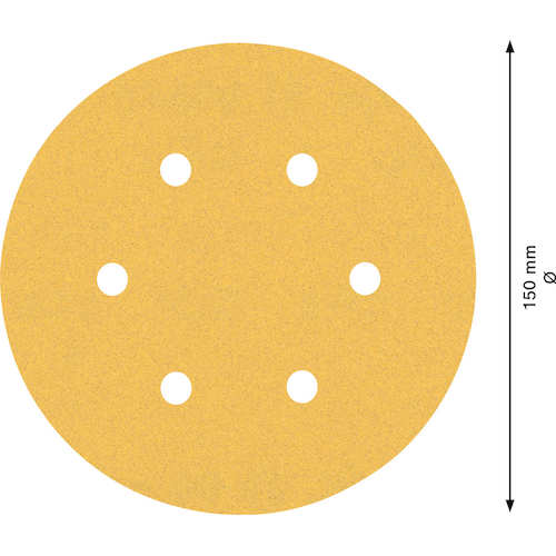 ボッシュ　ランダムアクションサンダーペーパー　Ｃ４７０　１５０ｍｍ　＃６０／１２０／２４０　計６枚入り　2608900822　1 PK