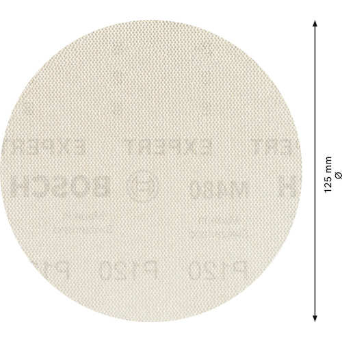 ボッシュ　ネットサンディングディスク　Ｍ４８０　１２５ｍｍ　＃１２０　５枚入り　2608900673　1 PK